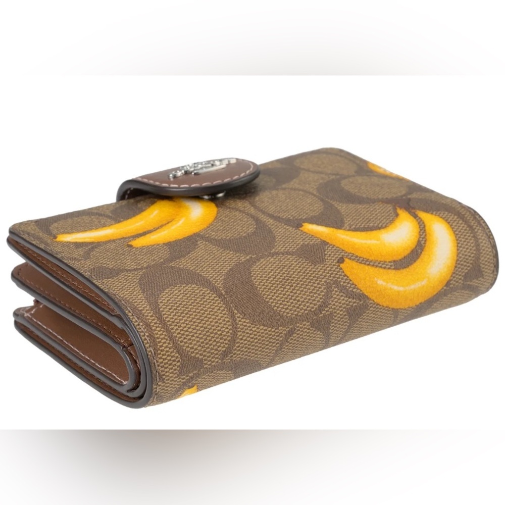 Coach Medium Corner Zip Wallet with Banana Print - Picture 5 of 5